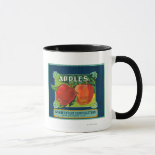 Mug Étiquette de pomme de fruits à spiner - Yakima, WA