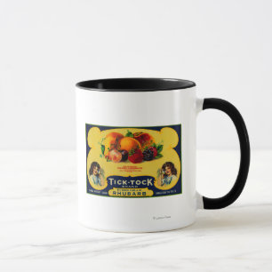 Mug Étiquette de rhubarbe de Tock de coutil