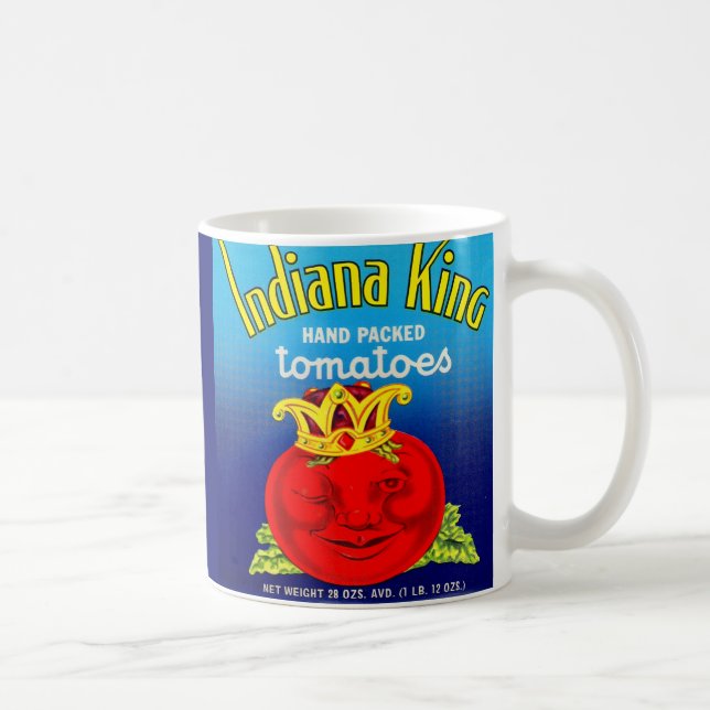 Mug Étiquette de tomates Indiana King (Droite)