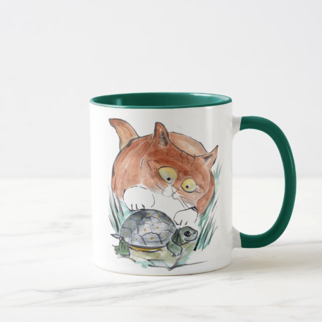 Mug Étiquette de tortue - le chaton indique que vous (Droite)