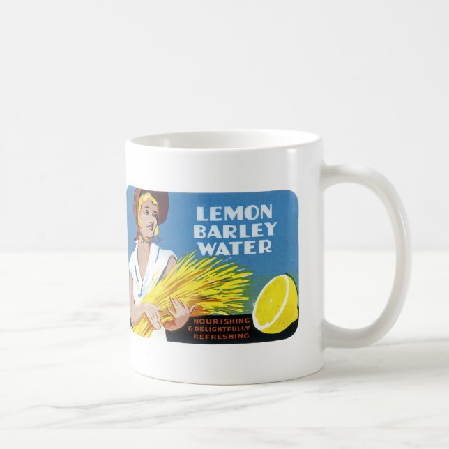 Mug Étiquette d'eau citron-orge (Droite)