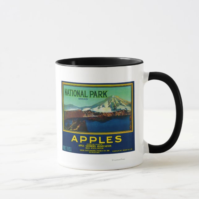 Mug Étiquette du taux de pomme du parc national Hood R (Droite)
