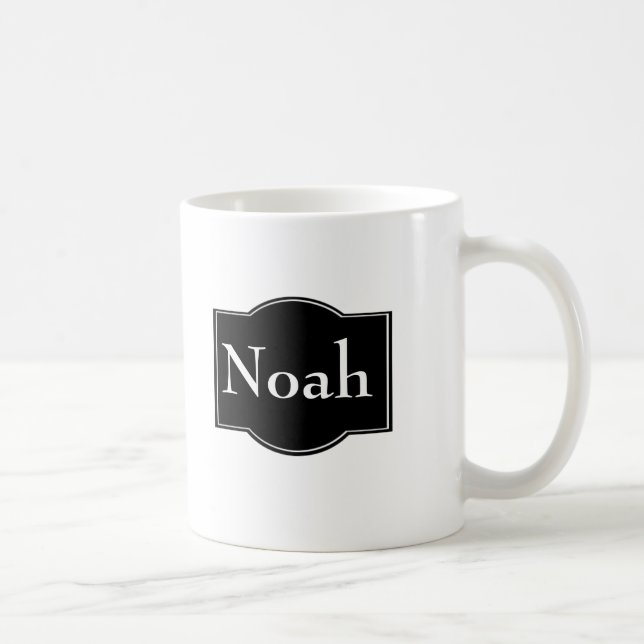 Mug Étiquette noir personnalisé (Droite)