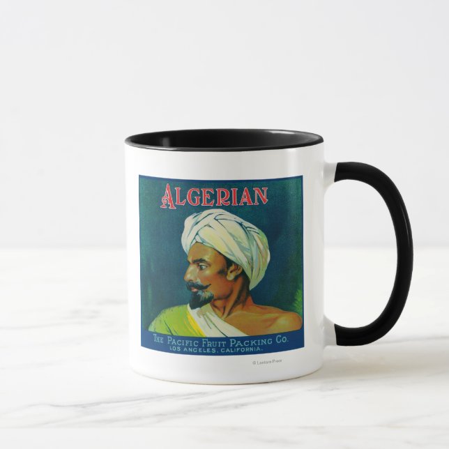 Mug Étiquette orange algérien (Droite)