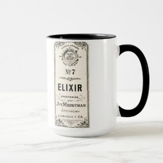 Mug Étiquette vintage d'élixir d'apothicaire