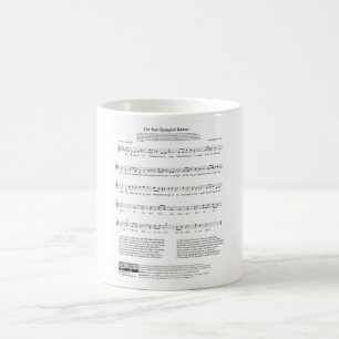 Mug Étoile-a orné la feuille de paillettes de musique