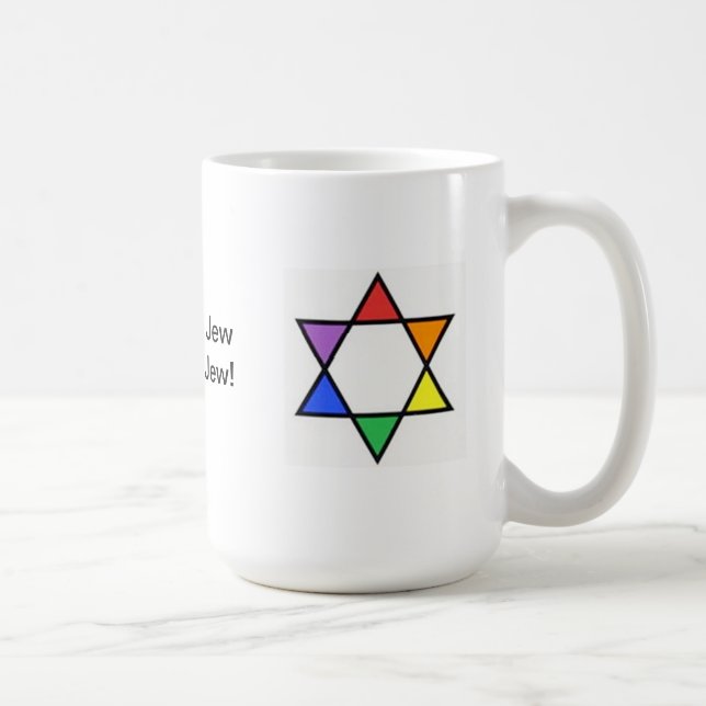 Mug Étoile de David d'arc-en-ciel (Droite)