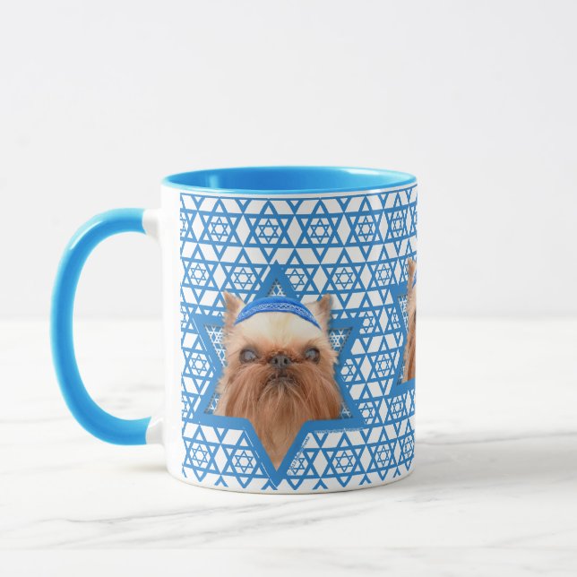 Mug Étoile de David de Hanoukka - griffon de Bruxelles (Gauche)