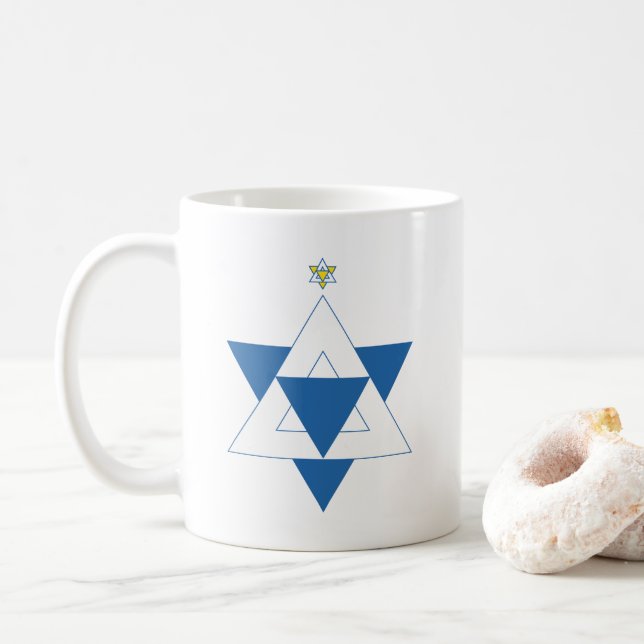 Mug Étoile de David de Noël (Avec donut)