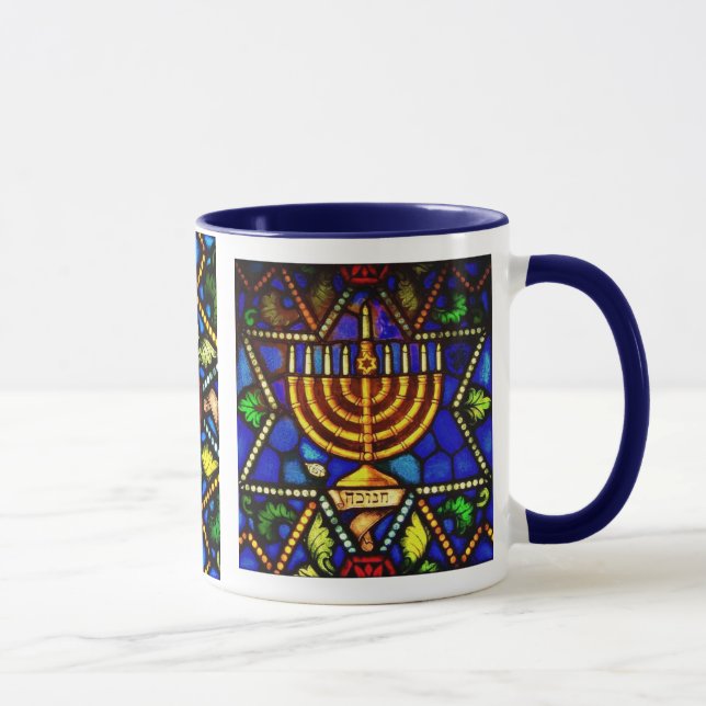 MUG ÉTOILE DE DAVID ET MENORAH (Droite)