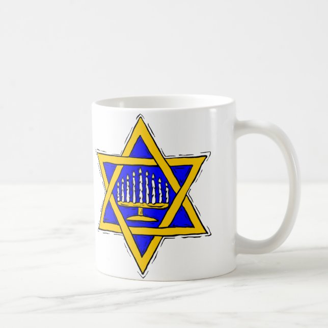 Mug Étoile de David & Menorah (Droite)