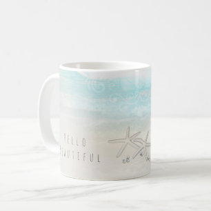 Mug Étoile de mer blanche de plage ÉléGant Chic D'été 