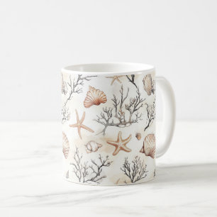 Mug Étoile de mer coquillage en terre cuite ivoire Côt