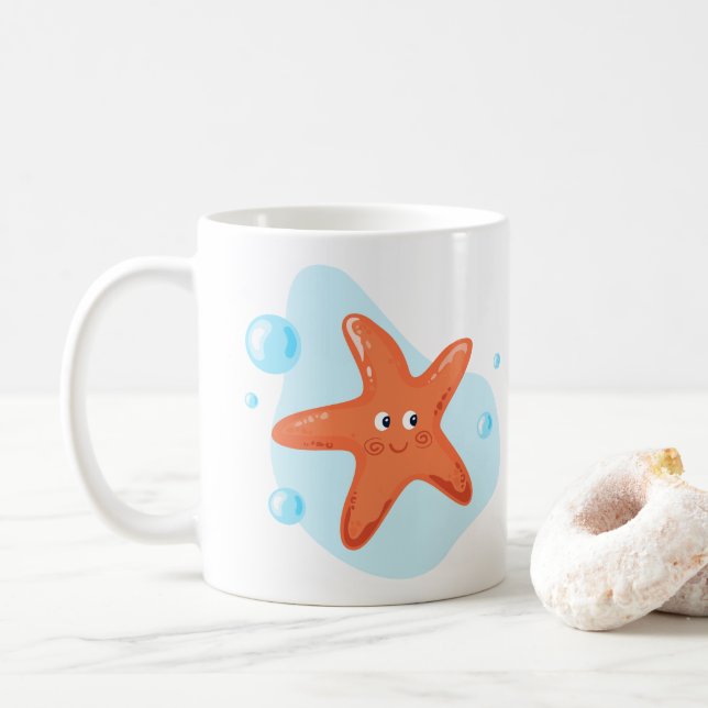 Mug Étoile de mer. Monde sous-marin. ​ (Avec donut)