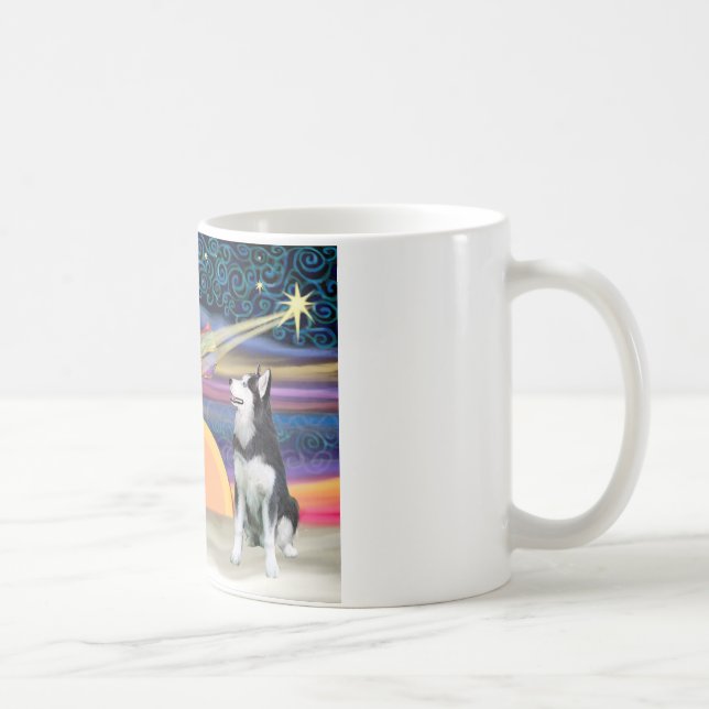Mug Étoile de Noël - Sibérien Husky 1 (Droite)