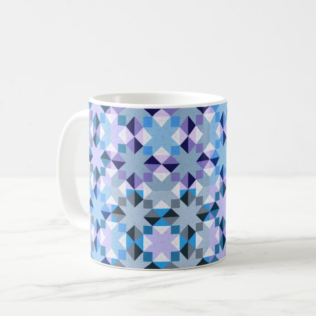 Mug Étoile de patchwork hivernale (Devant gauche)