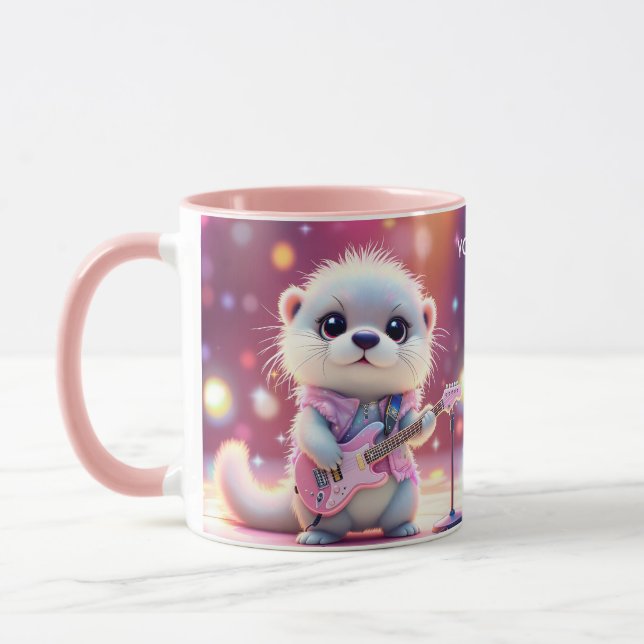 Mug Étoile de pop de loutre mignonne Imaginaire (Gauche)