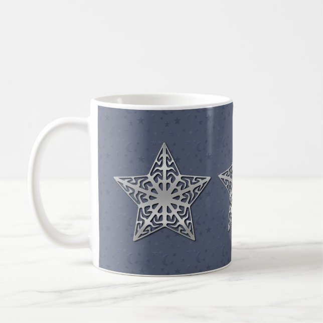 Mug Étoile en filigrane argentée (Gauche)