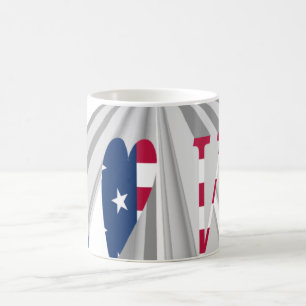 Mug Étoile : Graphic I Love USA Design