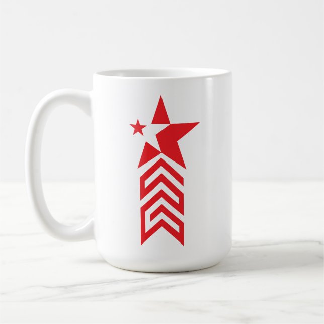 Mug Étoile rouge avec flèches chevron (Gauche)
