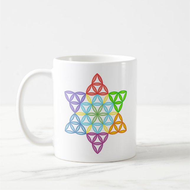 Mug Étoile Sacrée - Étoile De Vie, 02/3D-CF. (Gauche)