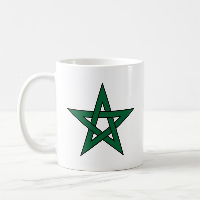 Mug Étoile Verte à Cinq Branches Marocaine (Gauche)
