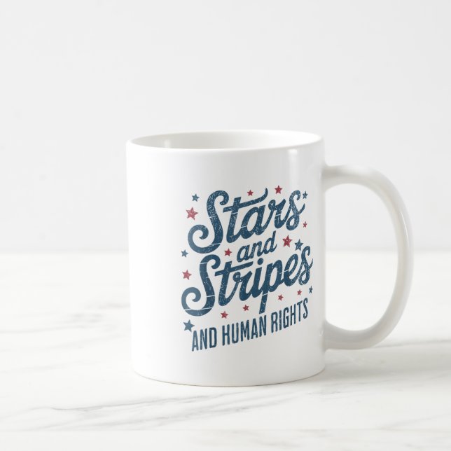 Mug Étoiles Bandes Et Droits Des Femmes 4 Juillet Libe (Droite)