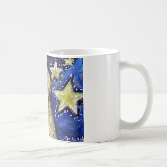Mug Étoiles blondes comme les blés doucement enduites (Droite)