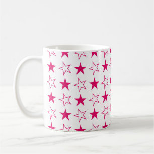 Mug étoiles colorées sans faille motif, étoiles roses 
