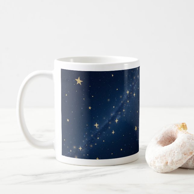 Mug étoiles dans le ciel nocturne (Avec donut)