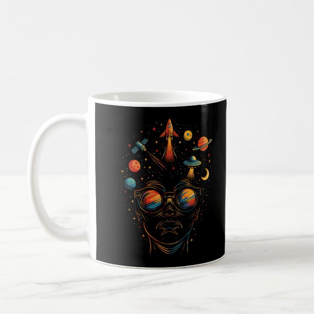 Mug Étoiles dans mes yeux Psychedelic Space Sci-Fi & C (Gauche)