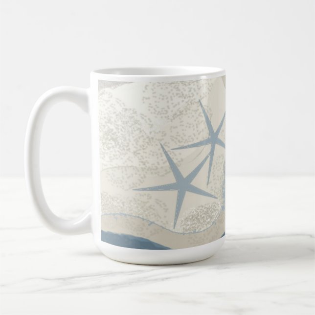 Mug Étoiles de mer et océan (Gauche)