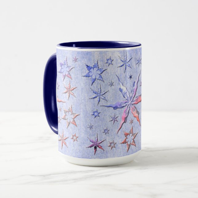 Mug étoiles de mer métallisé texturé cool doux (Devant gauche)