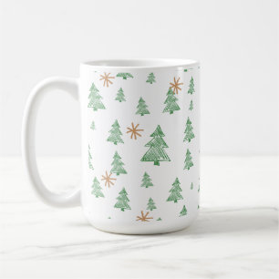 Mug Étoiles de Noël Arbre Original Tendance Hiver