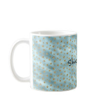 Étoiles de Parties scintillant d'or Aqua Mint