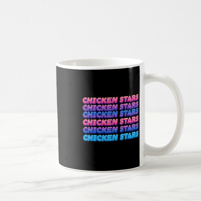 Mug Étoiles de poulet répétitives esthétiques Mème vir (Droite)