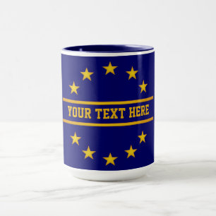 Mug ÉTOILES D'OR PERSONNALISÉES - choisir style et cou
