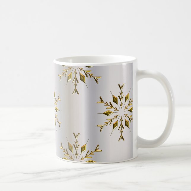 Mug Étoiles D'Or Sur Noël Argent (Droite)
