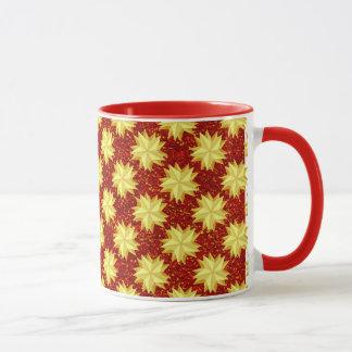 Mug Étoiles Dorées et Paillettes Rouges