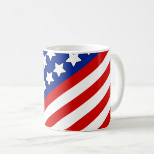Mug Étoiles et bandes patriotiques des États-Unis