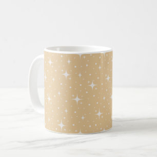 Mug Étoiles et points sur fond orange pâle