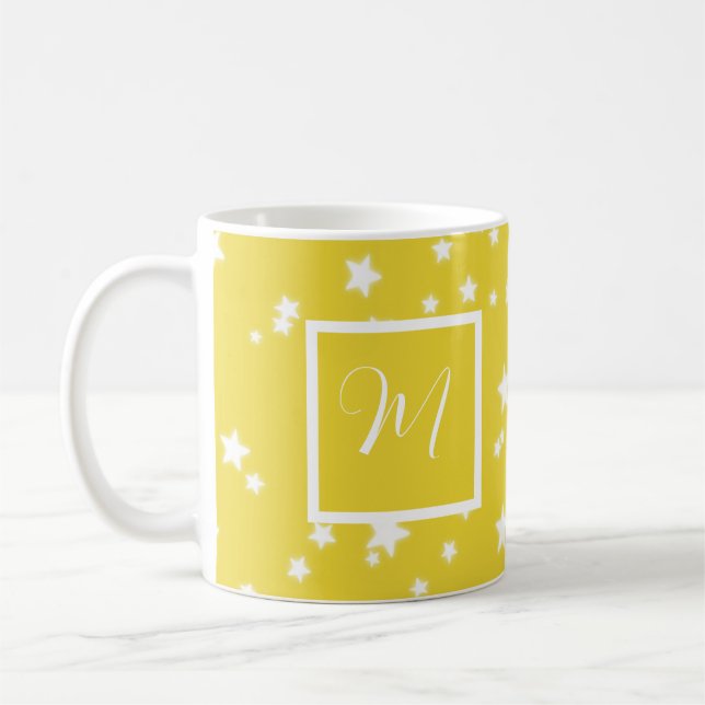 Mug Étoiles Motif Monogramme (Gauche)