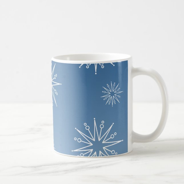 Mug Étonnantes Étoiles de Noël Mug, Bleu (Droite)