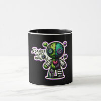 Étrange et Insolite Ours Voodoo Cœur Vert Violet