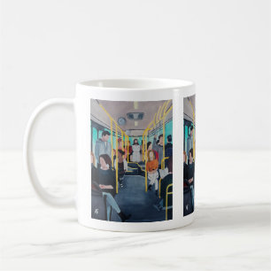Mug Étranger dans le bus, peinture d'Alfred Fox
