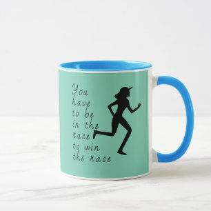 Mug Être dans la course pour gagner la course