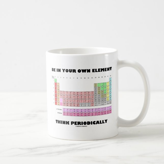 Mug Être dans votre propre élément penser périodiqueme (Droite)
