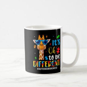 Mug Être différent sensibilisation à l'autisme girafe 