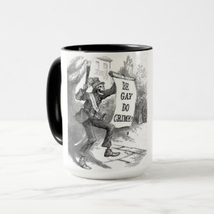 MUG ÊTRE GAY, FAIRE DU DESSIN VINTAGE DE CRIME