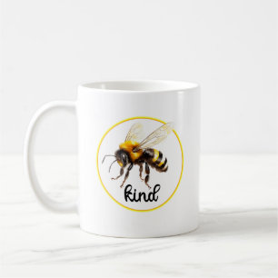 Mug ÊTRE GENTIL peinture à l'aquarelle abeille bourdon